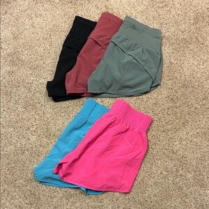 Lot of 5 women’s gym shorts